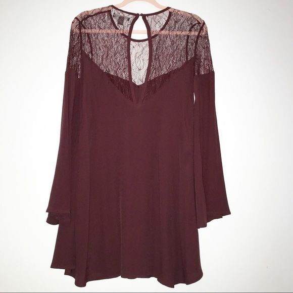 LIKE NEW Kendall & Kylie Maroon Mini Dress Small S - Picture 5 of 8